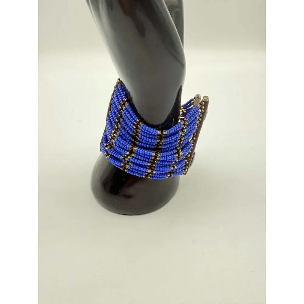 Beaded cuff bracelet